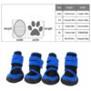 4x Anti-Slip Pet Boots Dog Puppy Waterproof Shoes Protective Rain-Booties Socks