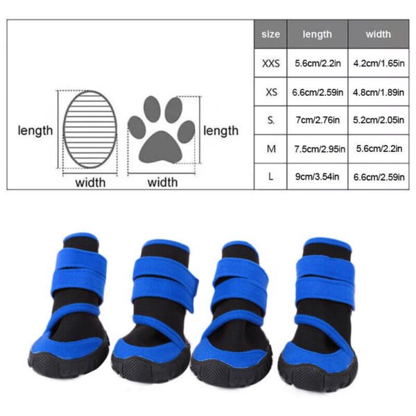 05327f32-7119-4331-9794-1c44e8c4d8f0.jpg 4x Anti-Slip Pet Boots Dog Puppy Waterproof Shoes Protective Rain-Booties Socks