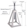 4 X Aluminium Stabilising Jack Stands Adjustable Axle Levelling Caravan Trailer