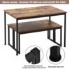 3-Piece Dining Table And Bench Set 4-Person Space-Saving Dinette For Kitchen Patio Outdoor