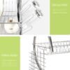 2 Tier Dish Drainer Rack With Drip Tray Kitchen Drying Rack Bowl Plate Holder UK