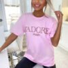 UK ONLY - Ladies Oversized J' Adore Paris Short Sleeves T Shirt Top