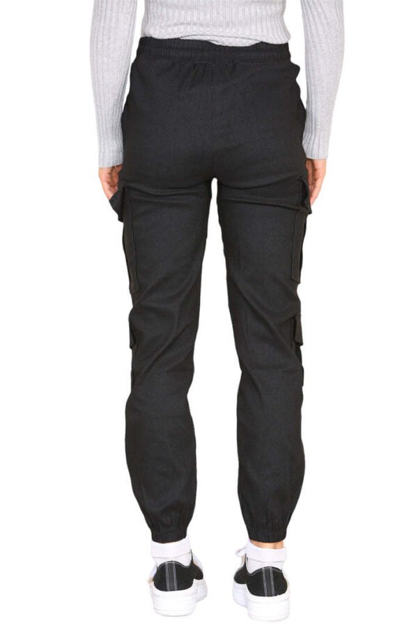 USA Only - Cargo Pockets Pants Women High Waist Cropped Slim Fit Trouser