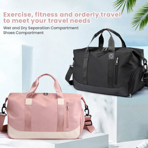 Men Women Gym Duffle Bag Waterproof Large Weekend Travel Sport Holdall Luggage