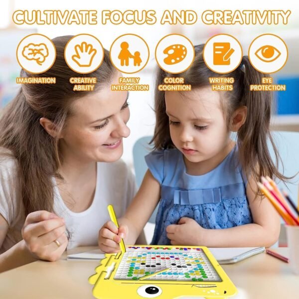 Magnetic Drawing Board For Kids Doodle Dot Art Educational Preschool Toys