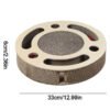 Cat Scratcher Pad Toy 3 In 1 Round Corrugated Scratching Toy With Bell Ball