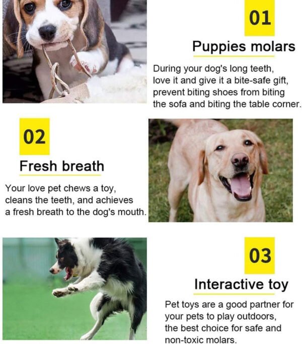 15X Tough Dog Toys Bundle Chew Rope Knot Ball Squeakers Pet Puppy Teething NEW