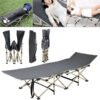 Heavy Duty Single Folding Bed With Bag Camping Travel Guest Lightweight UK