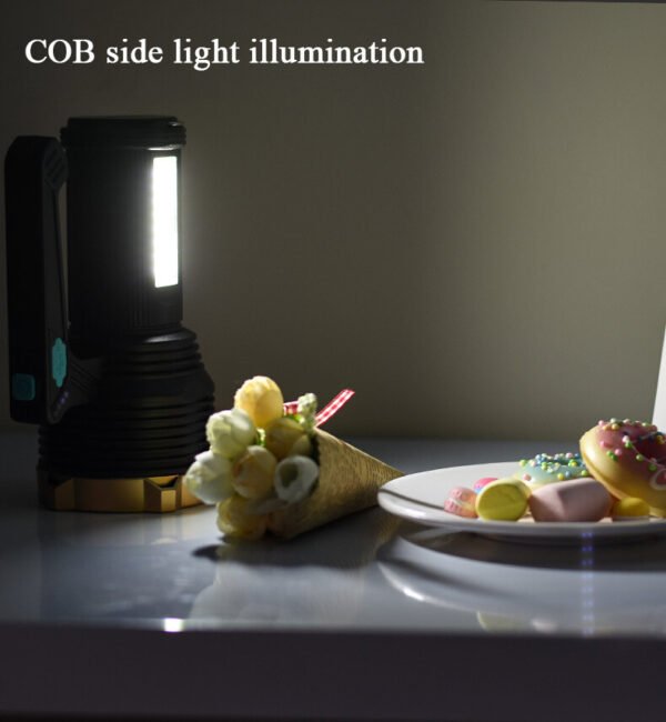 LED Torch USB Rechargeable COB Flashlight Spotlight Camping Light Most Powerful
