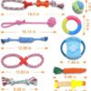 15X Tough Dog Toys Bundle Chew Rope Knot Ball Squeakers Pet Puppy Teething NEW