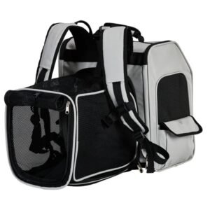 USA ONLY - Pet Carrier Backpack, Expandable Cat Dog Carrier With Back Extension, Breathable Mesh Travel Backpack For Small Dogs Cats, Soft-Sided Pet Backpack Holds Up To 26 Lbs