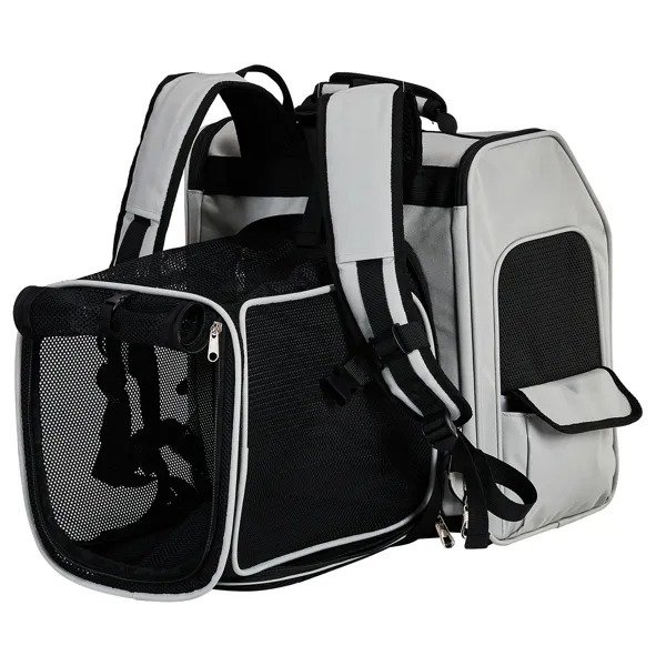 USA ONLY - Pet Carrier Backpack, Expandable Cat Dog Carrier With Back Extension, Breathable Mesh Travel Backpack For Small Dogs Cats, Soft-Sided Pet Backpack Holds Up To 26 Lbs