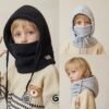Kids Winter Balaclava Hat Fleece Ski Face Mask Snow Hood Neck Warmer Boys Girls