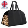 Firewood Log Carrier Canvas Durable Firepalce Wood Bag W Reinforce Straps