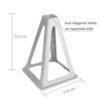 4 X Aluminium Stabilising Jack Stands Adjustable Axle Levelling Caravan Trailer