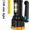 LED Torch USB Rechargeable COB Flashlight Spotlight Camping Light Most Powerful