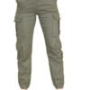 USA Only - Cargo Pockets Pants Women High Waist Cropped Slim Fit Trouser