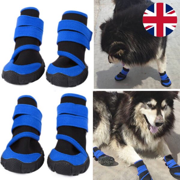 fe017e79-957f-4577-a106-dce2d011045a.jpg 4x Anti-Slip Pet Boots Dog Puppy Waterproof Shoes Protective Rain-Booties Socks