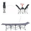 Heavy Duty Single Folding Bed With Bag Camping Travel Guest Lightweight UK