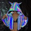 new winter rainbow reflective jackets