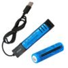 UK ONLY - Li-ion Battery&Charger 3000mAh 3.7V Rechargeable Batteries USB Charger For Torch Flashlight