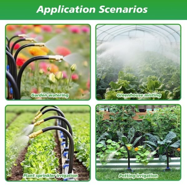 UK & USA SALE - 360 Adjustable Irrigation System Kit Garden Watering System Drip Irrigation Kit For Garden, Yard, Lawn, Greenhouse, Plants