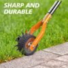 UK/US/Canada & Germany ONLY - Wheel Rotary Edger, Sidewalk Manual Lawn Edger, Stainless Steel Handle, Adjustable Height -66.7Inch