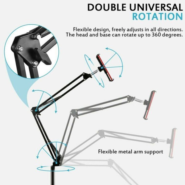 UK ONLY SALE - Universal 360 Adjustable Floor Stand Holder For Tablet  IPad  Phone 3.5  11in