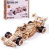 UK ONLY - ROBOTIME 3D Wooden Puzzle Racing Car Model Kits With Mechanical Roaring Engine