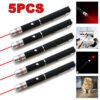 UK ONLY - 650nm Red Laser Pointer Pen Light Visible Single Beam AAA Lazer Torch 5PCS 9900 Miles Mini Small Teaching Pen Light Pet Toys
