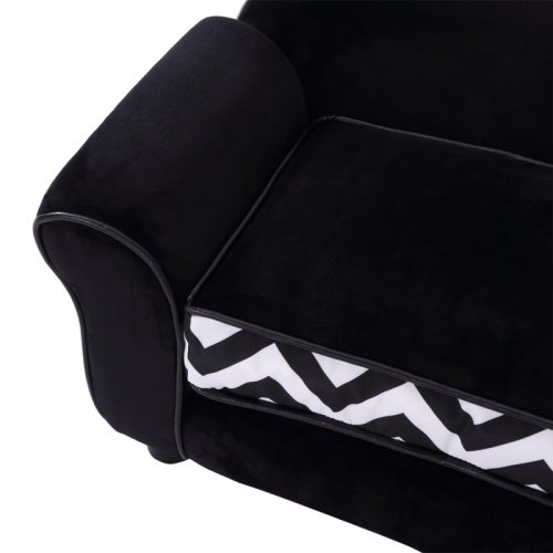 1b939430-6c95-487a-9431-fd537a75d438.jpg UK ONLY - PawHut Dog Sofa Bed For XS-Sized Dogs, Cat Sofa With Soft Cushion, Pet Chair Lounge With Washable Cover, Removable Legs, Wooden Frame