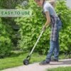 UK/US/Canada & Germany ONLY - Wheel Rotary Edger, Sidewalk Manual Lawn Edger, Stainless Steel Handle, Adjustable Height -66.7Inch
