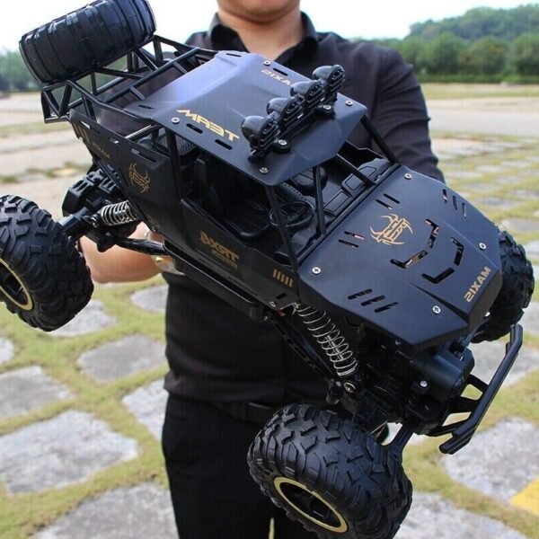 UK ONLY - 4DRC Rc Car Rock Crawler Rechargeable Off Road Truck 4WD , Metal Shell LED Headlights RC Remote Control Off Road Car Truck - Royal Mail