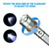 UK ONLY - LED Tactical Flashlight Rechargeable LED Work Light Super Bright Torch Emergency Light Escape Hammer