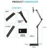 UK ONLY SALE - Universal 360 Adjustable Floor Stand Holder For Tablet  IPad  Phone 3.5  11in