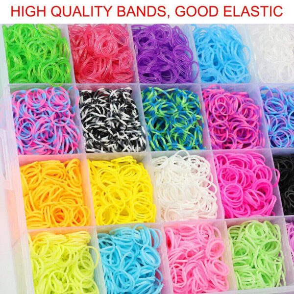 UK ONLY - 15000Pcs Kit Box   Rubber Loom Bands Children Mult-color Make Woven Bracelet