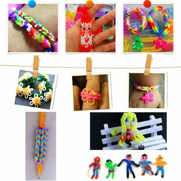 UK ONLY - 15000Pcs Kit Box   Rubber Loom Bands Children Mult-color Make Woven Bracelet