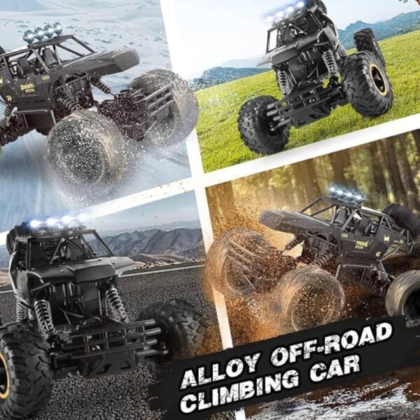 UK ONLY - 4DRC Rc Car Rock Crawler Rechargeable Off Road Truck 4WD , Metal Shell LED Headlights RC Remote Control Off Road Car Truck - Royal Mail