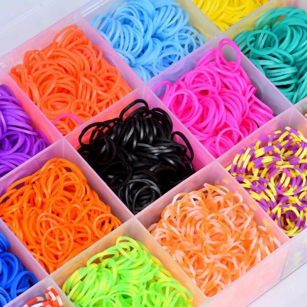 UK ONLY - 15000Pcs Kit Box   Rubber Loom Bands Children Mult-color Make Woven Bracelet