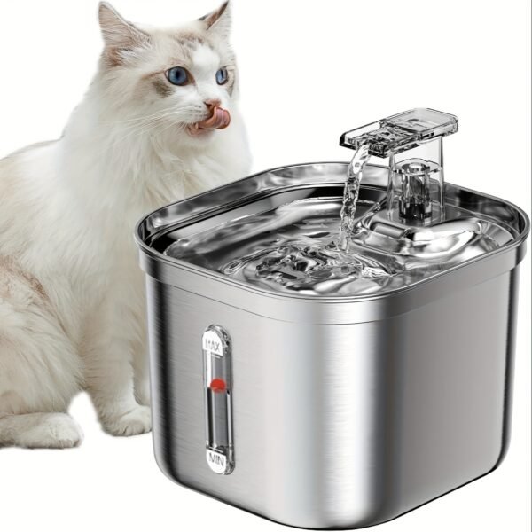 66edcb8f-257c-4844-b17e-3eb56f897f49.jpg POLAND ONLY - Cat Water Fountain, Stainless Steel Pet Water Fountain For Cats Inside, 3 Filters&Ultra-Quiet Pump, 73oz Automatic Dog Dispenser Water Bowl, Multiple Pets Water Fountain