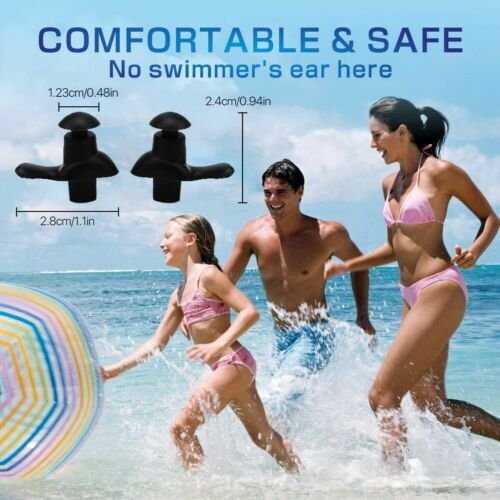 6e8418bf-a420-4093-82c0-7ae67a035379.jpg UK ONLY - 10 Pairs Soft Silicone Ear Plugs For Swimming Sleeping Anti Snore With Case UK