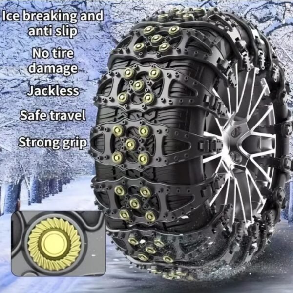 7e124068-6e5b-42e0-94da-0c9ddffaa75d.jpg UK ONLY - 4pcs Universal Snow Chains Auto Traction Aid Ice Tire Spikes Winter Snow Chain