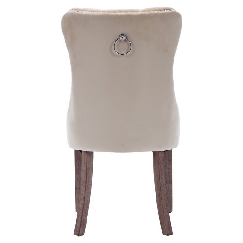 83f7d8d8-4667-4b7d-a6d0-d3ea926d8e14.jpg UK ONLY - Modern Set Of 4 Upholstered Velvet Dining Chairs, Button Tufted Kitchen Lounge Chairs With Solid Wood Legs, Riveted Trim And Knocker Ring, For Dining Room Living Room,