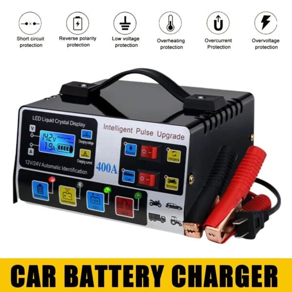 886f51e8-219c-4eec-83bb-d3634a0b1c6f.jpg UK ONLY - 400W Heavy Duty Smart Car Battery Charger Automatic Pulse Repair Trickle UK