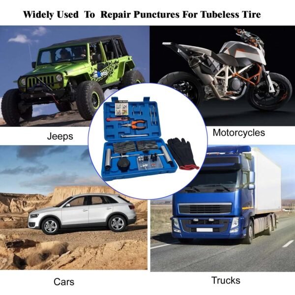 UK ONLY - Portable Car Tire Repair Kit