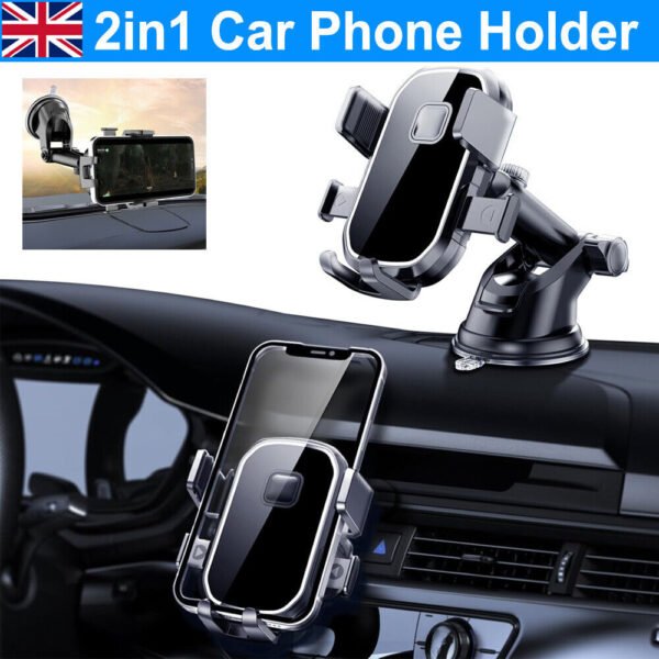 92f0600e-8530-4855-8443-9029d730afc5.jpg UK ONLY - Universal Car Phone Holder 360 Windscreen Suction Mount GPS Stand Cradle UK NEW