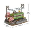 97dd118f-85f1-419b-9745-7e19bda04da7.jpg UK ONLY - Rolife Sakura Journey Tram Car 3D Wooden Puzzle Model Toys Teens Gift