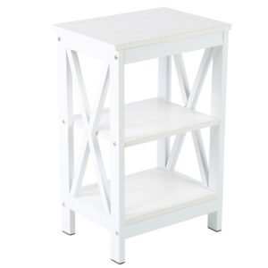 UK ONLY - Multifunctional Wooden Cabinet Storage Rack Organizer Bedroom Accessories