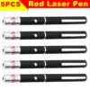 UK ONLY - 650nm Red Laser Pointer Pen Light Visible Single Beam AAA Lazer Torch 5PCS 9900 Miles Mini Small Teaching Pen Light Pet Toys