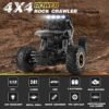 UK ONLY - 4DRC Rc Car Rock Crawler Rechargeable Off Road Truck 4WD , Metal Shell LED Headlights RC Remote Control Off Road Car Truck - Royal Mail